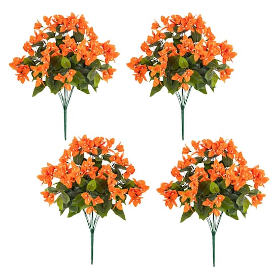 Michaels, 19" UV Resistant Artificial Bougainvillea Bushes, 4ct. – Category: Bushes